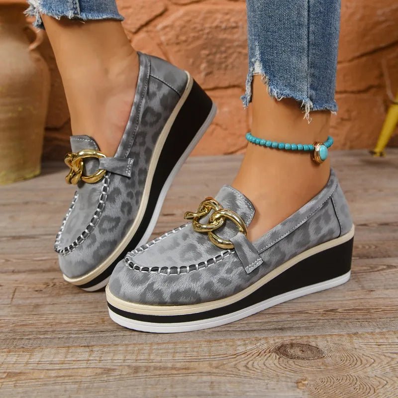 Women's Stylish Leather Platform Loafers | Trendy Slip-On Casual Shoes 3