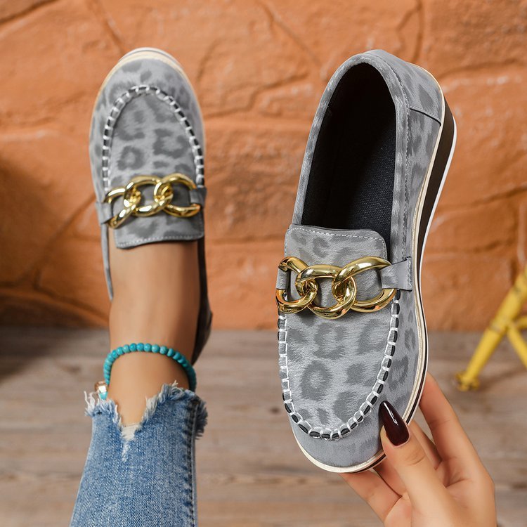 Women's Stylish Leather Platform Loafers | Trendy Slip-On Casual Shoes 5