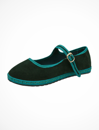 Women's Suede-Like Mary Jane Ballet Flats | Elegant Round Toe Design for Everyday Wear 9