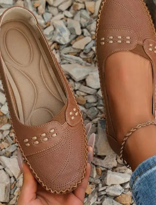 Women's Suede Moccasins | Comfortable Slip-On Casual Shoes 6