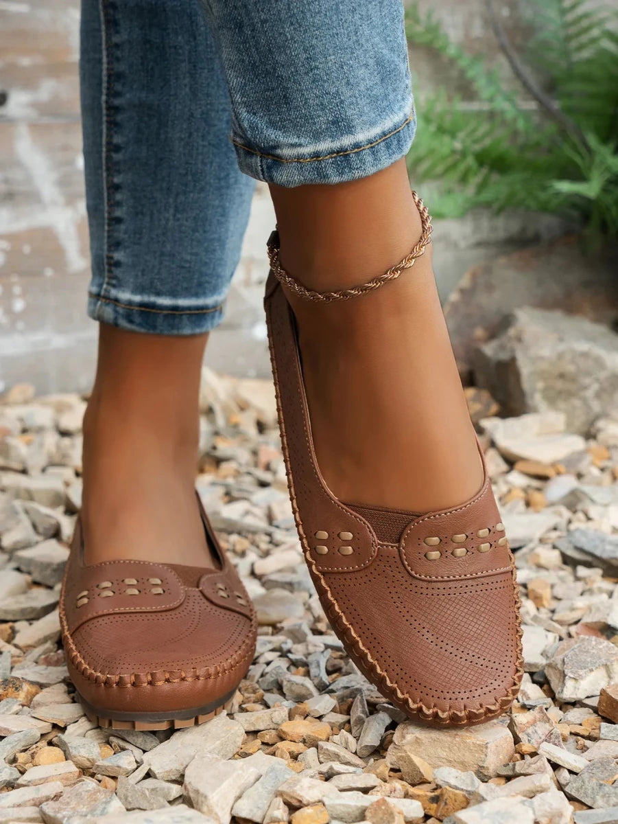 Women's Suede Moccasins | Comfortable Slip-On Casual Shoes 7
