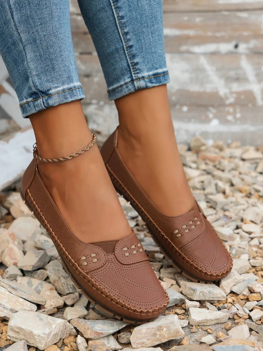 Women's Suede Moccasins | Comfortable Slip-On Casual Shoes 8