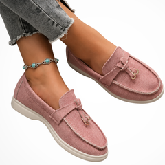 Women's Suede Penny Loafers | Elegant Classic Slip-On Shoes 1