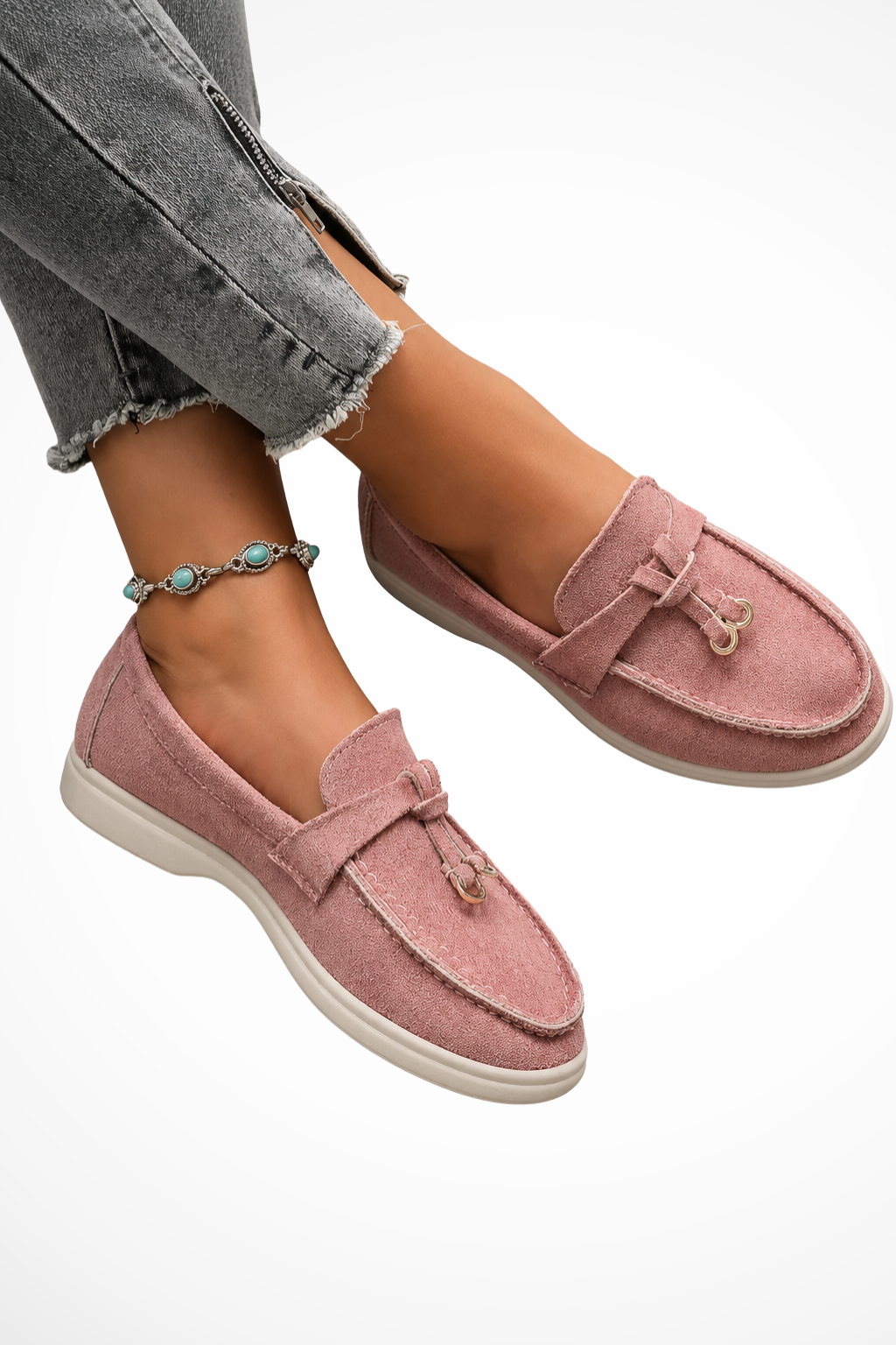 Women's Suede Penny Loafers | Elegant Classic Slip-On Shoes 1