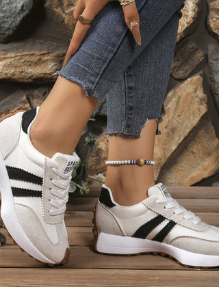 Women's Suede Platform Sneakers | Retro Chunky Lace-Up Trainers 4