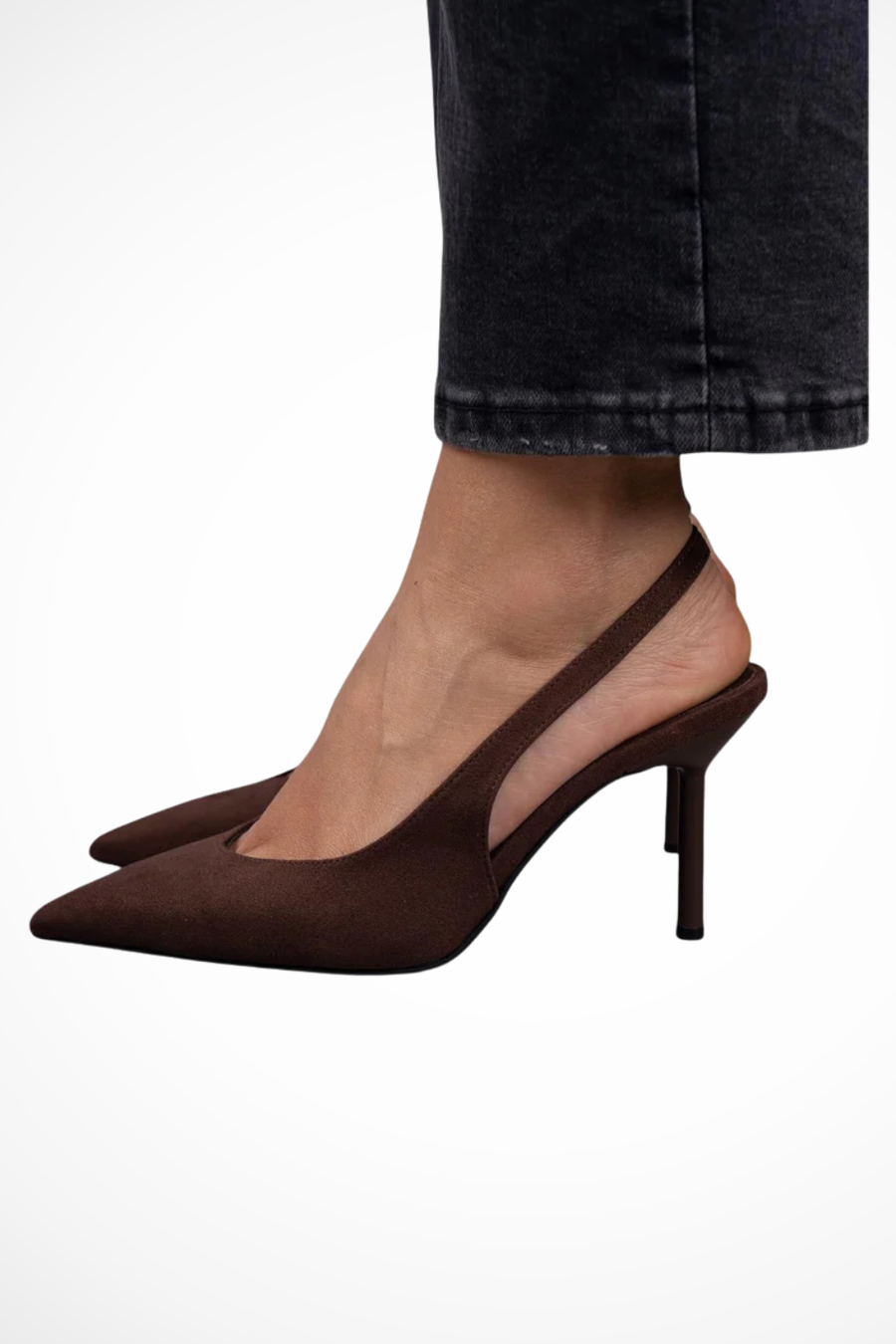 Women's Suede Slingback Heels | Elegant Pointed Toe Comfort Shoes 1