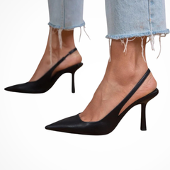 Women's Suede Slingback Heels | Elegant Pointed Toe Comfort Shoes 4