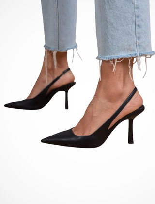 Women's Suede Slingback Heels | Elegant Pointed Toe Comfort Shoes 4