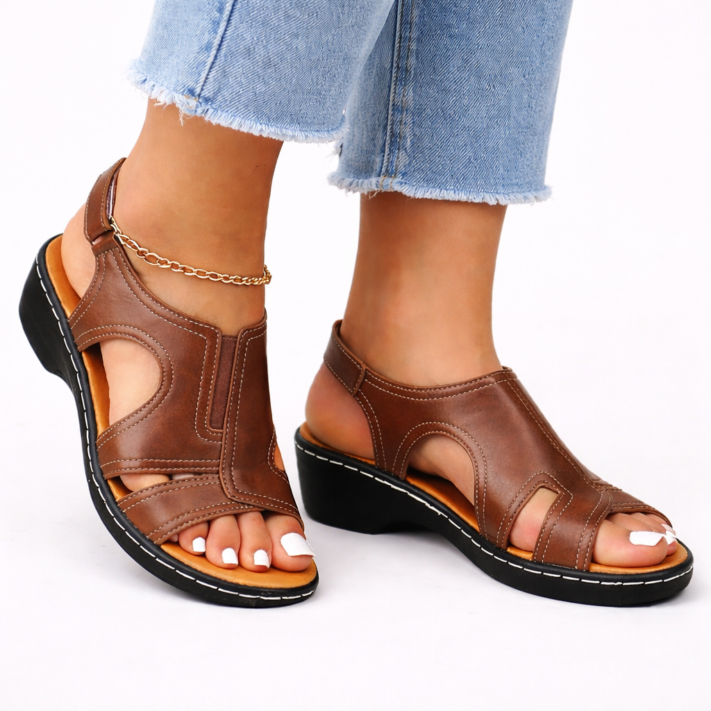 Women's Supportive Leather Sandals | Comfortable Chic Summer Footwear 3