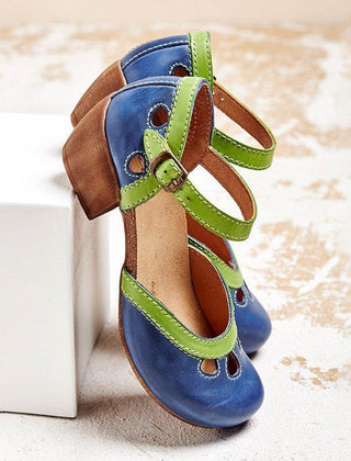 Women's Supportive Leather Sandals | Elegant Low Heel Orthopedic Comfort Footwear 0