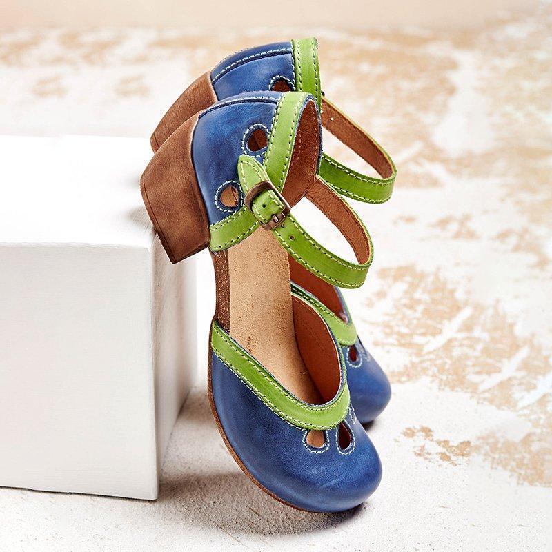 Women's Supportive Leather Sandals | Elegant Low Heel Orthopedic Comfort Footwear 0