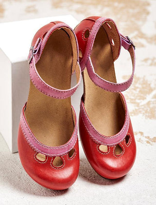 Women's Supportive Leather Sandals | Elegant Low Heel Orthopedic Comfort Footwear 2