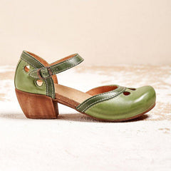 Women's Supportive Leather Sandals | Elegant Low Heel Orthopedic Comfort Footwear 4