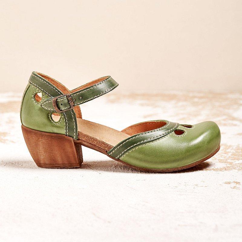 Women's Supportive Leather Sandals | Elegant Low Heel Orthopedic Comfort Footwear 4