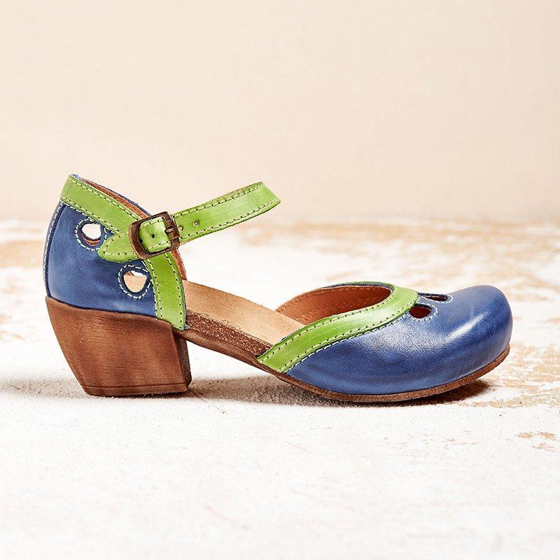 Women's Supportive Leather Sandals | Elegant Low Heel Orthopedic Comfort Footwear 5