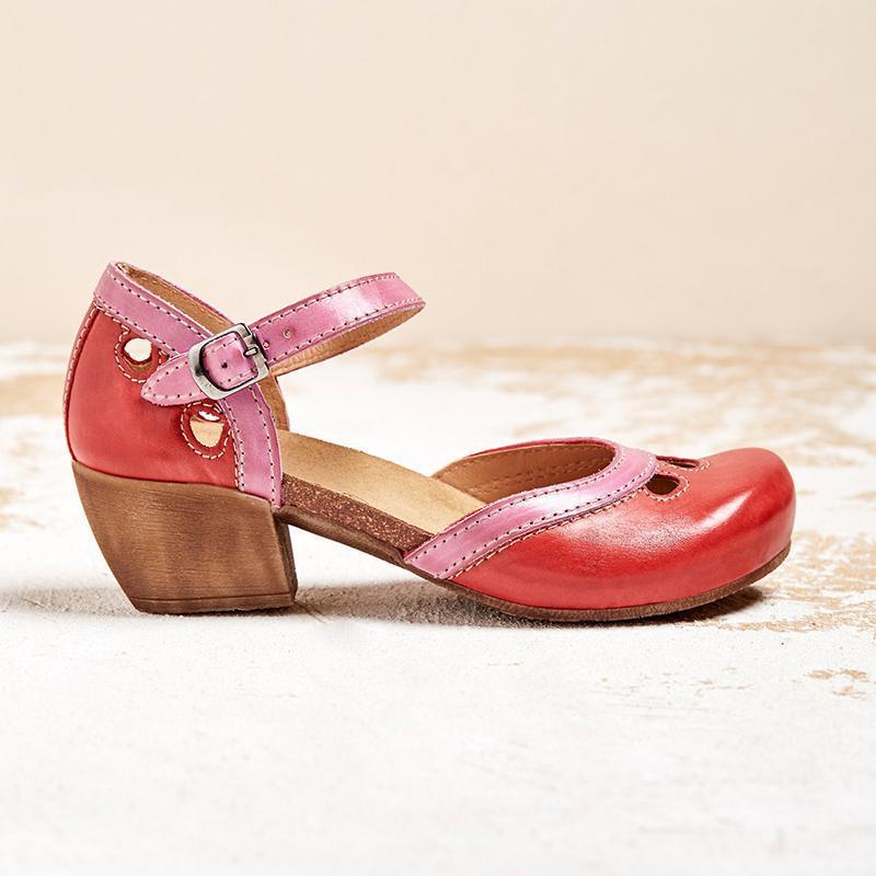 Women's Supportive Leather Sandals | Elegant Low Heel Orthopedic Comfort Footwear 6