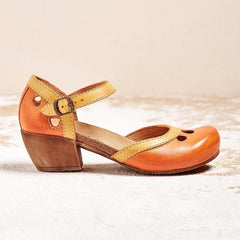 Women's Supportive Leather Sandals | Elegant Low Heel Orthopedic Comfort Footwear 7