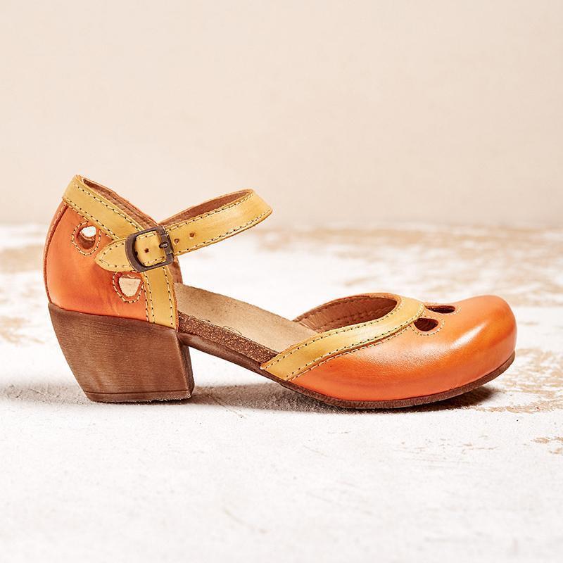 Women's Supportive Leather Sandals | Elegant Low Heel Orthopedic Comfort Footwear 7