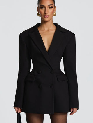 Women's Tailored Blazer Mini Dress | Elegant Fitted Cocktail Dress for Formal Events 0