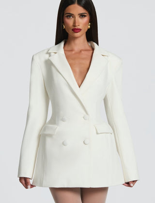 Women's Tailored Blazer Mini Dress | Elegant Fitted Cocktail Dress for Formal Events 3