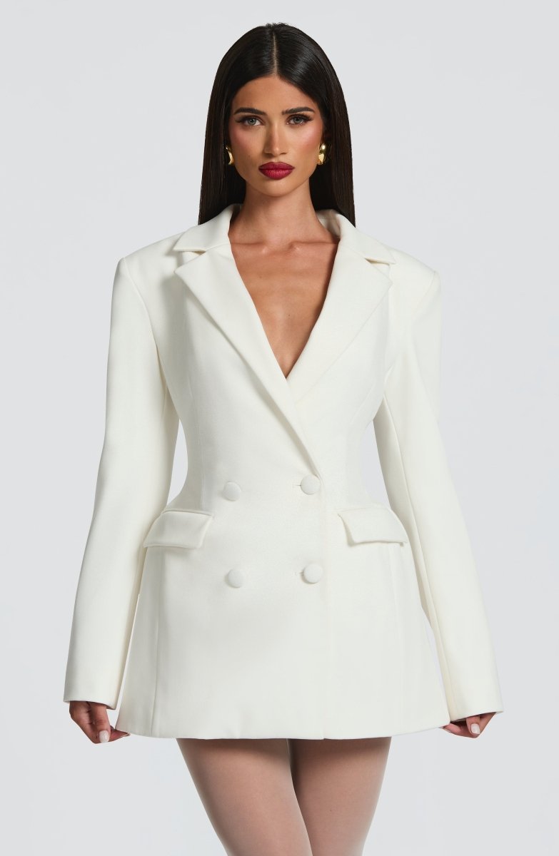 Women's Tailored Blazer Mini Dress | Elegant Fitted Cocktail Dress for Formal Events 3