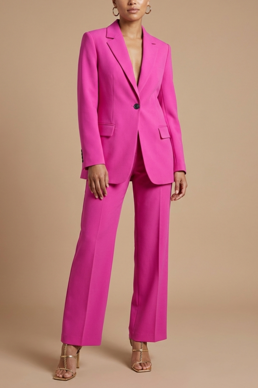 Womens Tailored Blazer and Trousers Set | Elegant White Suit for Formal Occasions 1