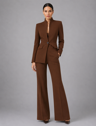 Women's Tailored Blazer and Wide Leg Trousers | Elegant All-Season Suit for Women 2