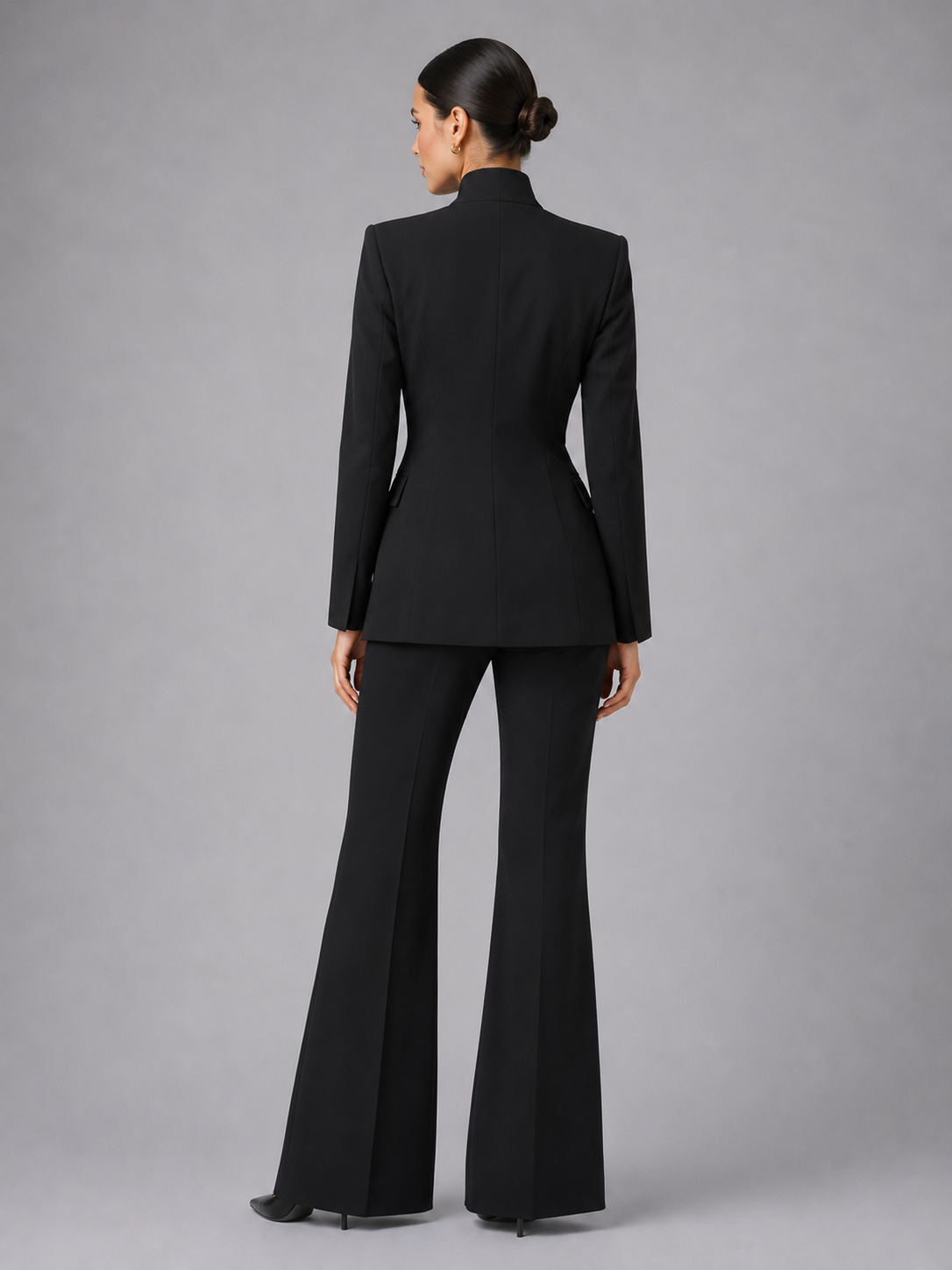 Women's Tailored Blazer and Wide Leg Trousers | Elegant All-Season Suit for Women 4