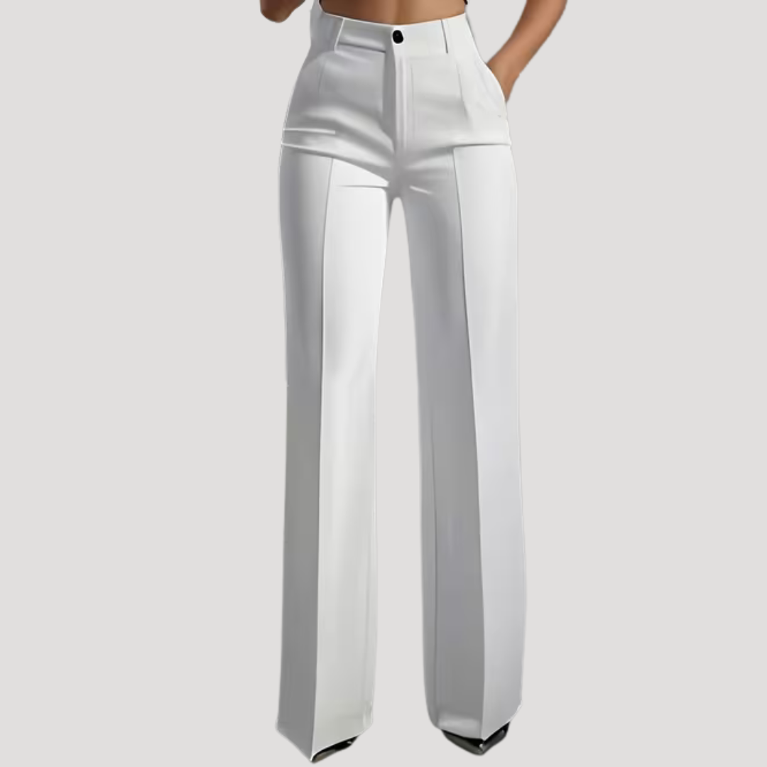 Women's Tailored High-Waist Wide Leg Pants | Elegant Sophisticated Trousers 0