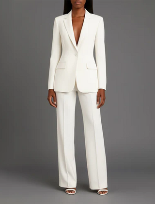 Women's Tailored Suit Set | Elegant Blazer and Slim Trousers for Professional Style 0