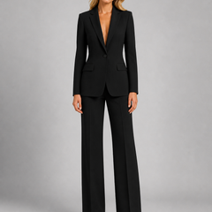 Women's Tailored Suit | Elegant Blazer and Wide Leg Trousers for Professional Style 1