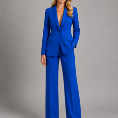 Women's Tailored Suit | Elegant Blazer and Wide Leg Trousers for Professional Style 2