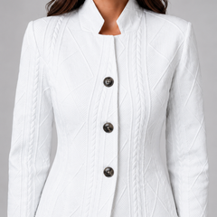 Women's Textured Cable Knit Blazer | Elegant Tailored Fit Jacket | Sophisticated Office Wear 6