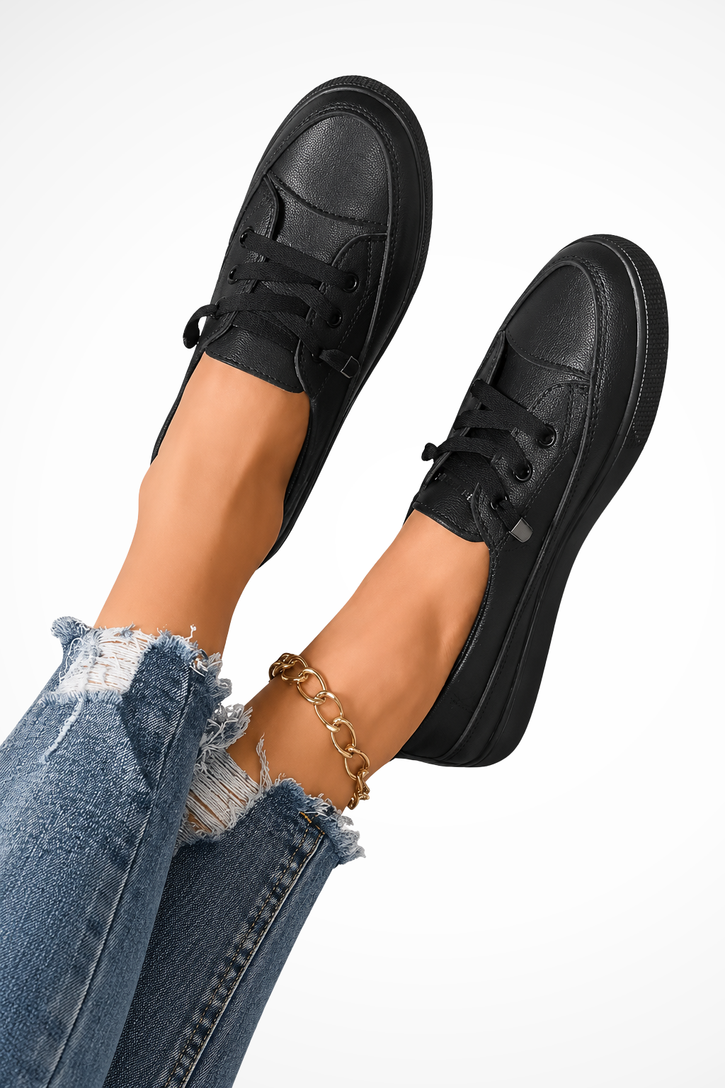 Women's Textured Canvas Sneakers | Stylish Lace-Up White Trainers 6