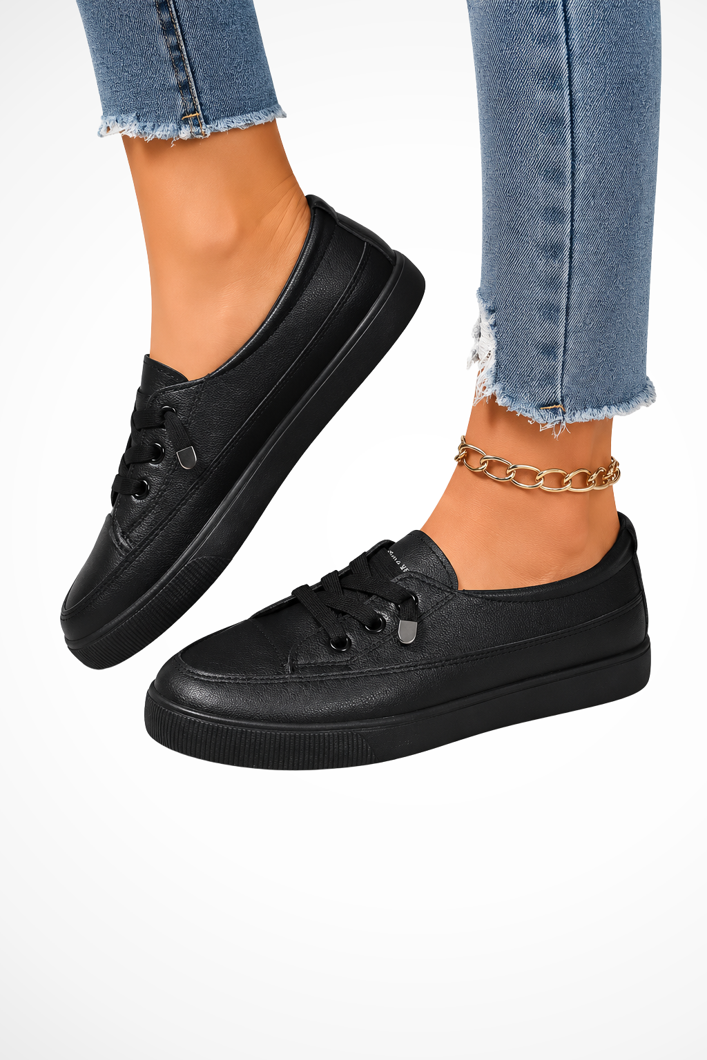 Women's Textured Canvas Sneakers | Stylish Lace-Up White Trainers 7