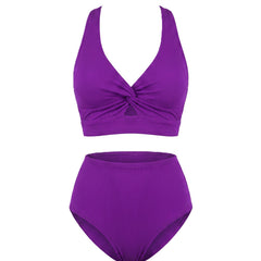 Women's Textured High-Waisted Bikini Sets | Flattering Summer Swimwear for Women 10