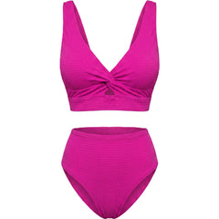 Women's Textured High-Waisted Bikini Sets | Flattering Summer Swimwear for Women 14