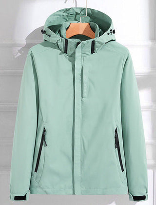 Women's Waterproof Rain Jacket | Adjustable Hooded Stylish Outerwear 0