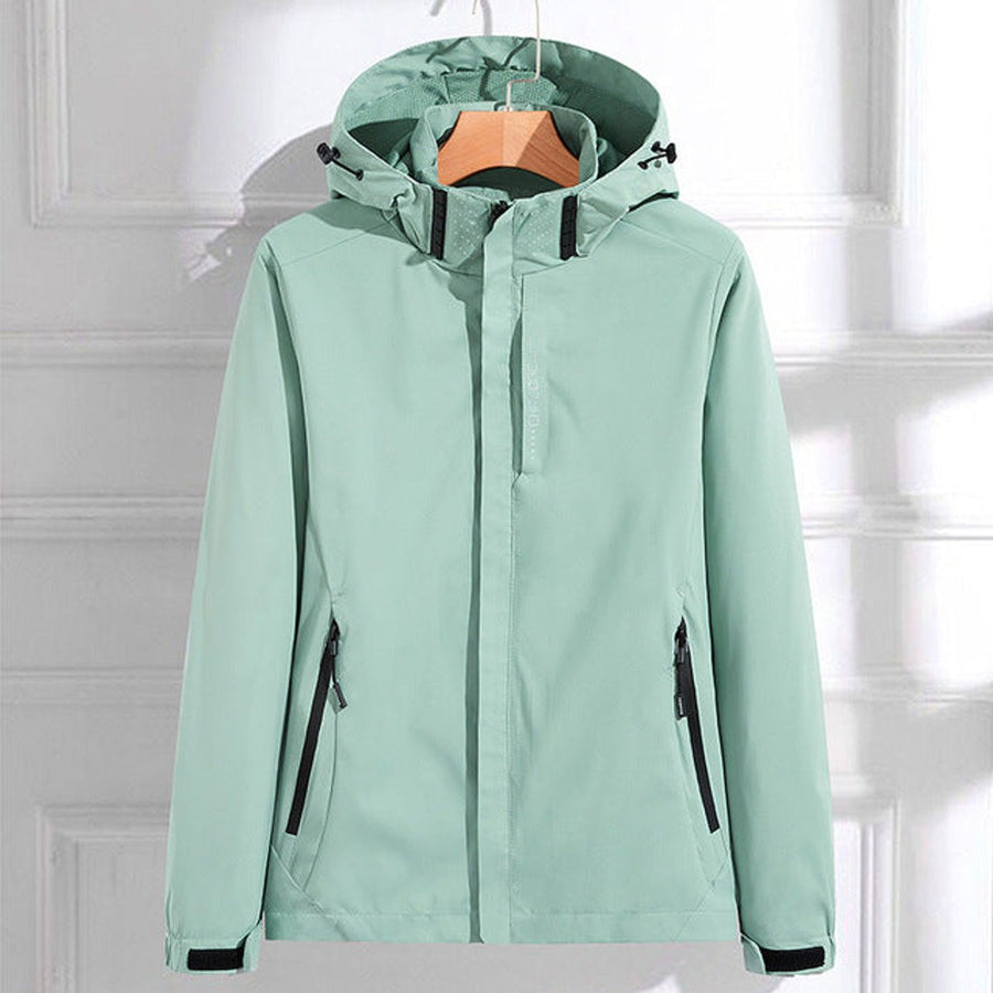 Women's Waterproof Rain Jacket | Adjustable Hooded Stylish Outerwear 0