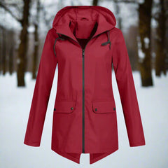 Women's Waterproof Rain Jacket | Stylish Adjustable Hooded Outerwear | Chic and Functional Raincoat 10