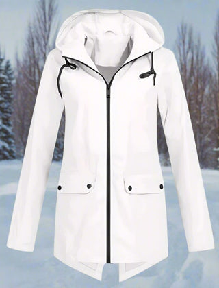 Women's Waterproof Rain Jacket | Stylish Adjustable Hooded Outerwear | Chic and Functional Raincoat 13