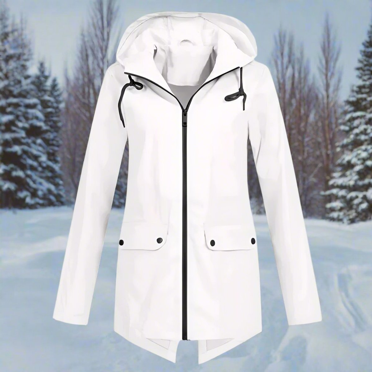 Women's Waterproof Rain Jacket | Stylish Adjustable Hooded Outerwear | Chic and Functional Raincoat 13