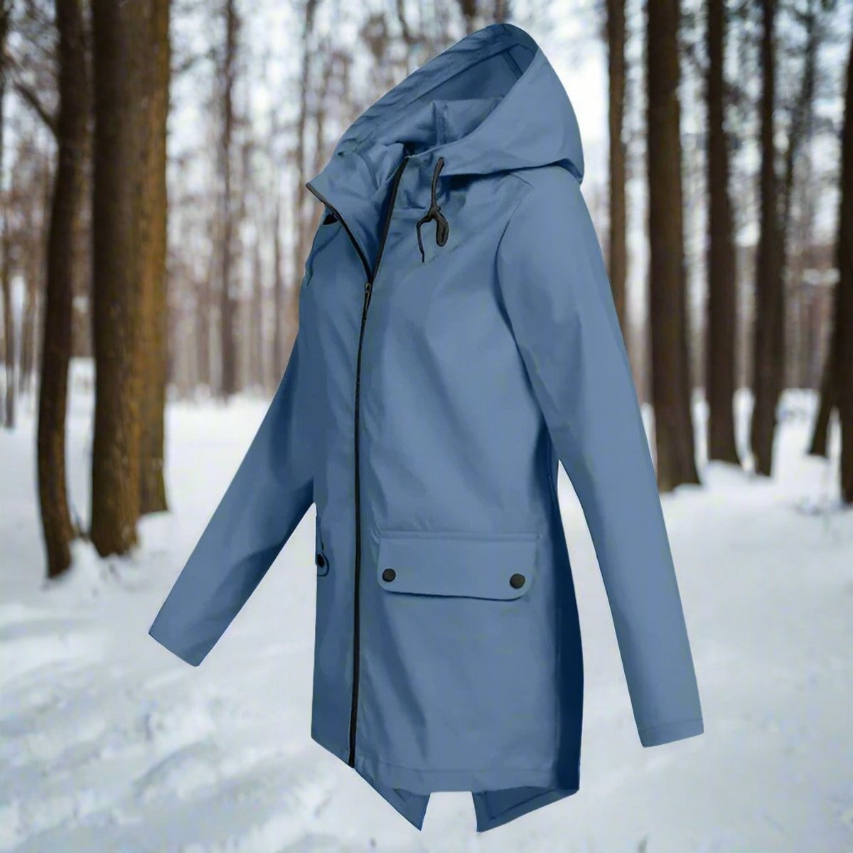 Women's Waterproof Rain Jacket | Stylish Adjustable Hooded Outerwear | Chic and Functional Raincoat 3