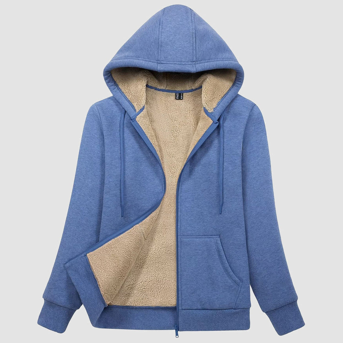 Women's Sherpa-Lined Zip Hoodie with Pockets