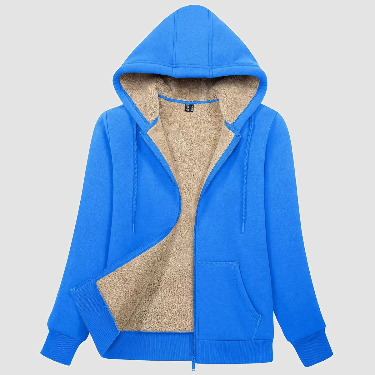 Women's Sherpa-Lined Zip Hoodie with Pockets