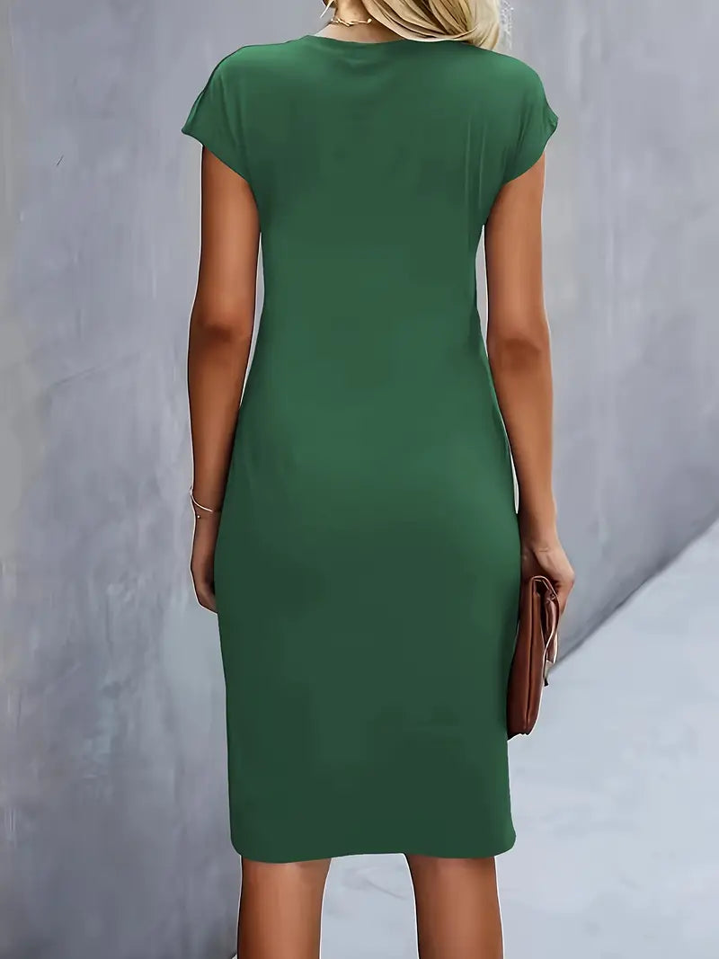Katie | Womens Classic Short Sleeve Bodycon Dress 14