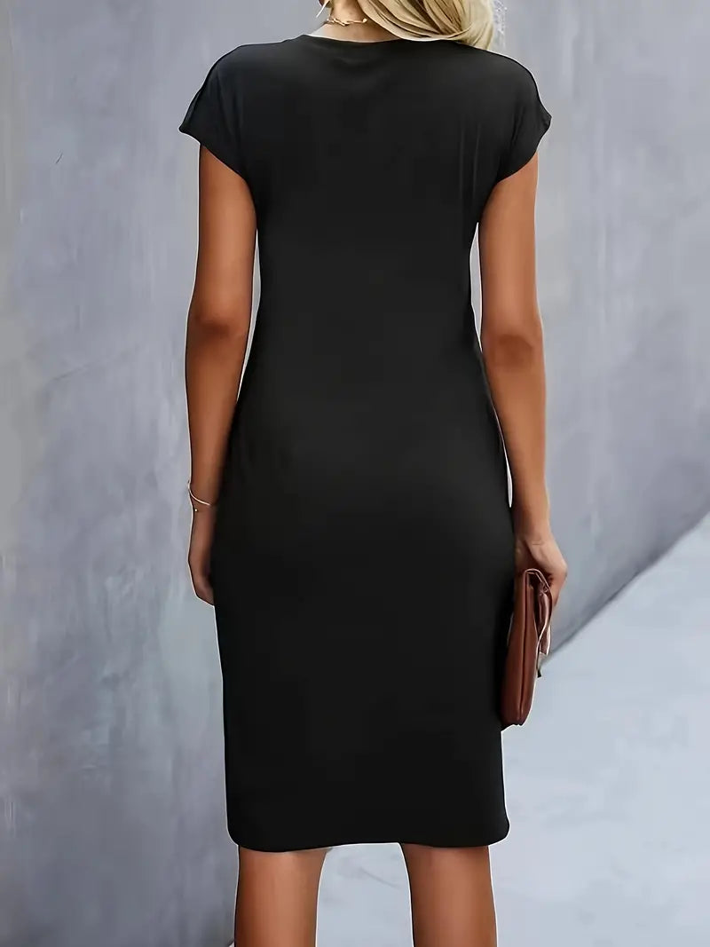 Katie | Womens Classic Short Sleeve Bodycon Dress 2