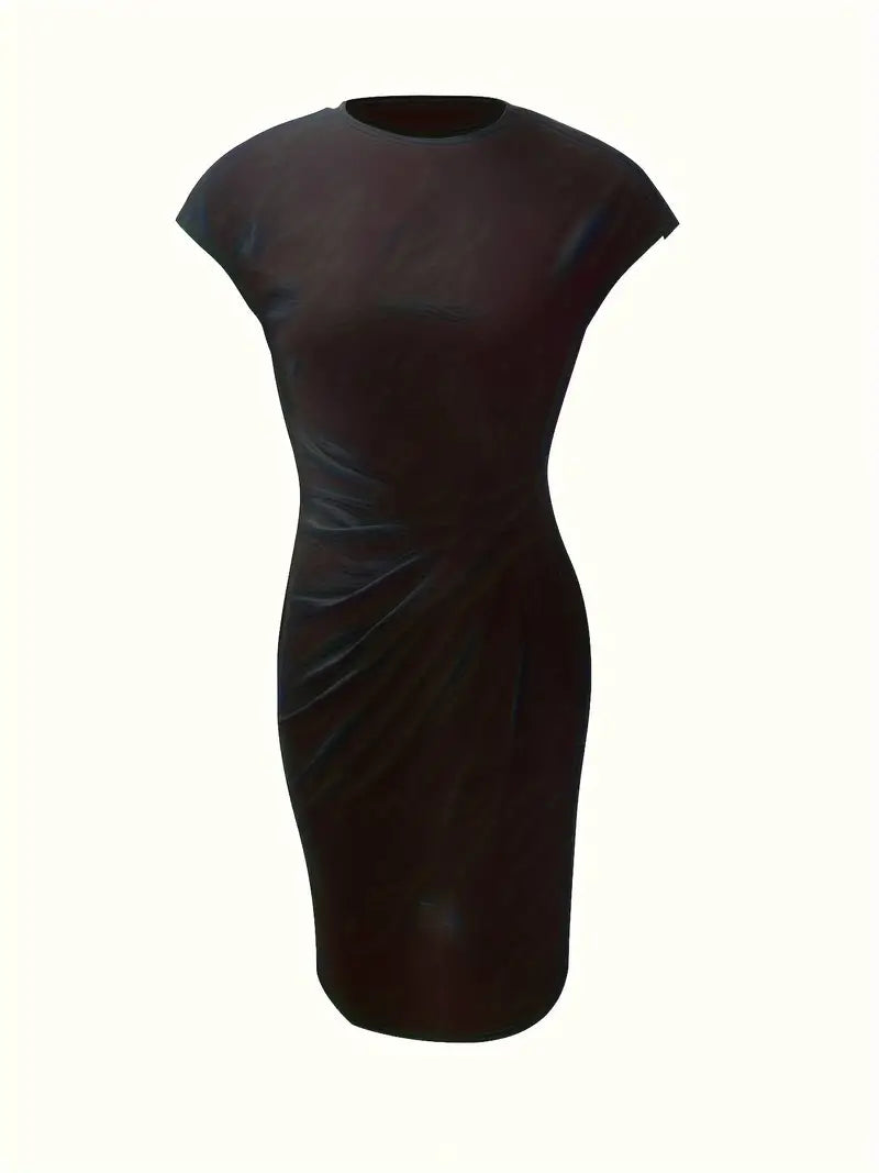 Katie | Womens Classic Short Sleeve Bodycon Dress 3