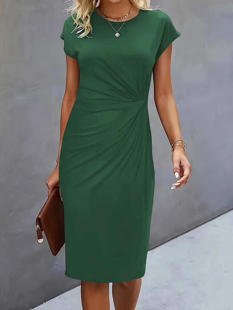 Katie | Womens Classic Short Sleeve Bodycon Dress 13