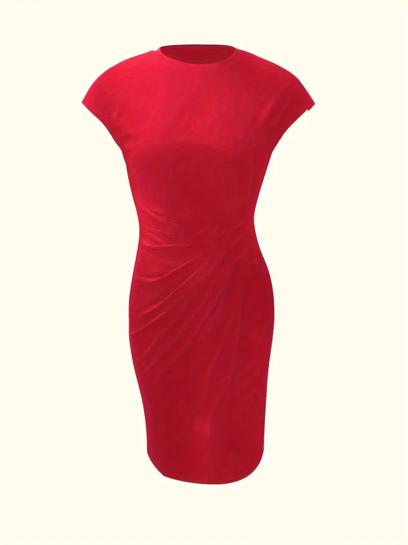 Katie | Womens Classic Short Sleeve Bodycon Dress 6